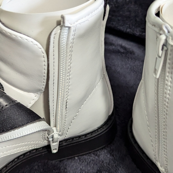 MADDEN GIRL Kurrt Combat Boots Crocodile White - Picture 8 of 14